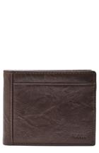 Men's Fossil Leather Wallet - Brown