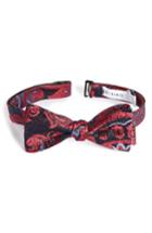 Men's Calibrate Paisley Silk Bow Tie, Size - Red