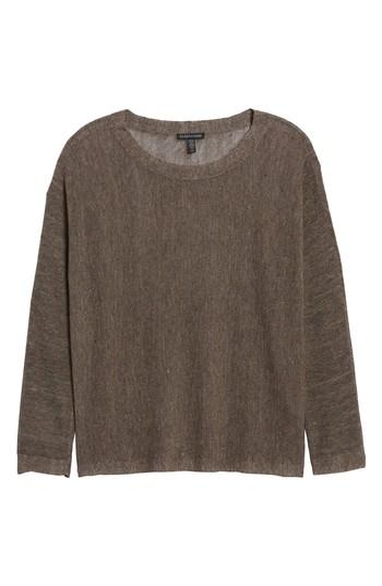 Women's Eileen Fisher Linen Blend Sweater - Grey