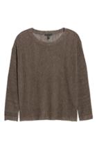Women's Eileen Fisher Linen Blend Sweater - Grey