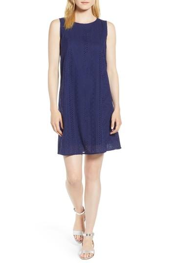 Women's Everleigh Eyelet Shift Dress - Blue