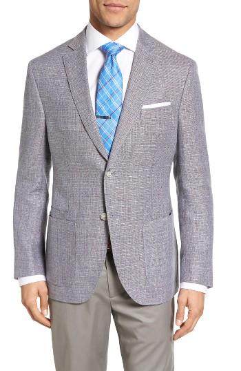Men's Jkt New York Trim Fit Wool & Linen Blazer