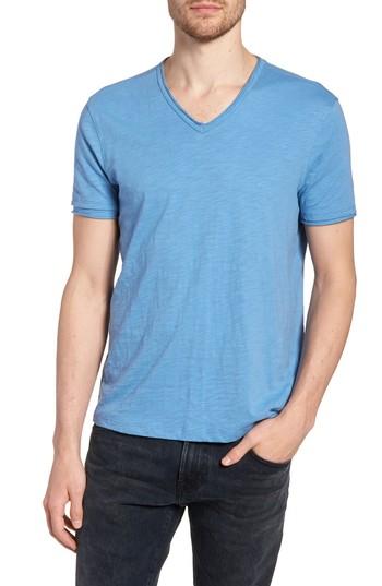 Men's John Varvatos Star Usa Slim Fit Slubbed V-neck T-shirt, Size - Blue