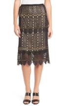 Women's Kobi Halperin Beaded Lace Midi Skirt