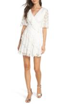 Women's Keepsake The Label Retrospect Embroidered Mesh Ruffle Party Dress - Ivory