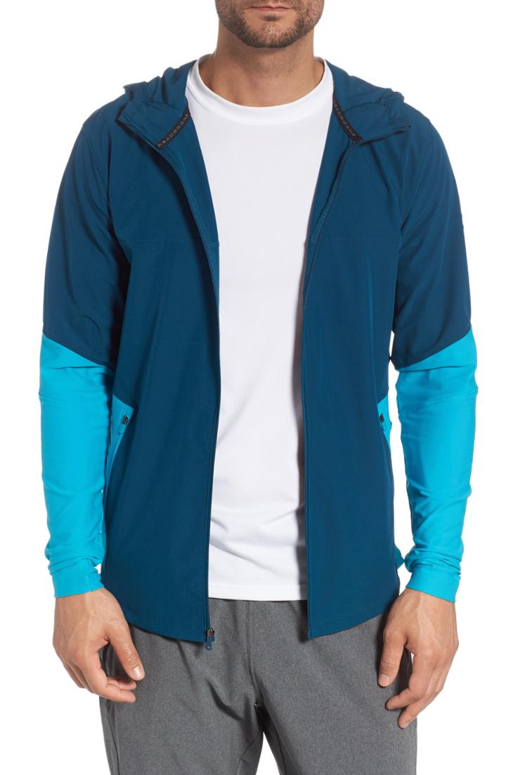 Men's Under Armour Threadborne Vanish Zip Hoodie, Size - Blue/green