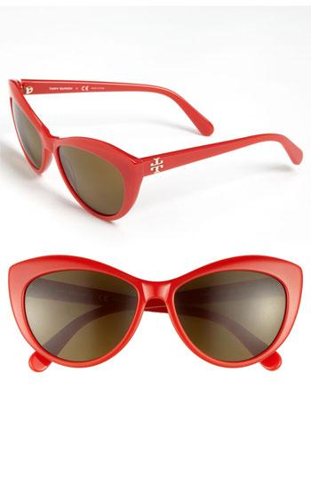 Tory Burch 56mm Cat's Eye Sunglasses Red