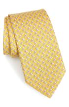 Men's Salvatore Ferragamo Gemello Print Silk Tie, Size - Yellow