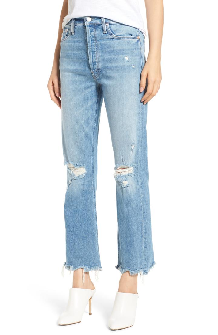 Women's Mother The Tripper Crop Bootcut Jeans