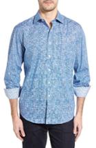Men's Bugatchi Classic Fit Weave Print Sport Shirt