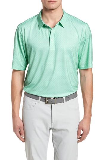 Men's Cutter & Buck Diamond Print Drytec Polo, Size - Green