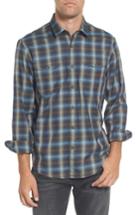 Men's Coastaoro Walnut Plaid Garment Washed Flannel Shirt - Green