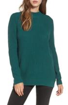 Women's Bp. Mock Neck Tunic Sweater, Size - Green