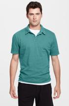 Men's James Perse Slim Fit Sueded Jersey Polo (xxl) - Blue/green