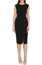 Women's Reiss Sasha Button Detail Stretch Knit Midi Dress - Purple