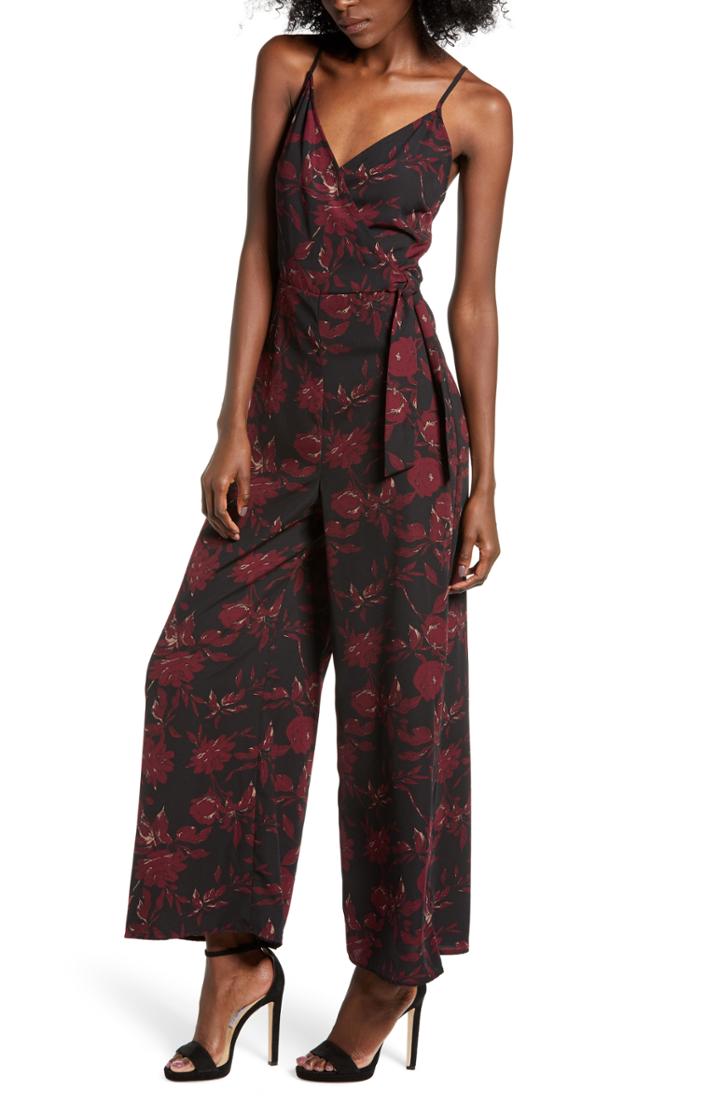 Women's All In Favor Floral Print Wide Leg Jumpsuit
