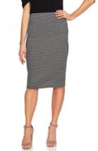 Women's Cece Check Knit Pencil Skirt, Size - Black