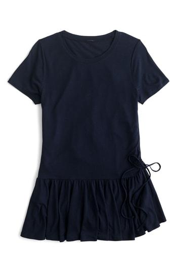Women's J.crew Point Sur Gathered Tee, Size - Blue