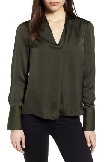 Women's Kenneth Cole New York Crinkle Long Sleeve Blouse - Green