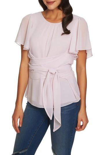 Women's 1.state Tie Waist Blouse, Size - Pink