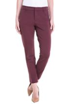 Petite Women's Liverpool Jeans Company Kelsey Knit Trousers P - Burgundy