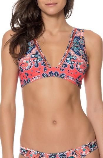 Women's Red Carter Bikini Top - Red