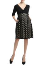 Women's Kimi And Kai 'liliana' Polka Dot Lace Maternity Dress - Beige