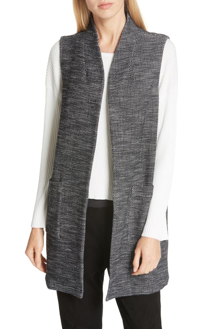 Women's Eileen Fisher Long Organic Cotton Blend Vest