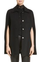 Women's St. John Collection Milano Knit Collared Cape - Black