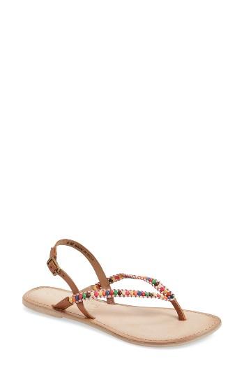 Women's Coconuts By Matisse Celebration Beaded Sandal M - Beige