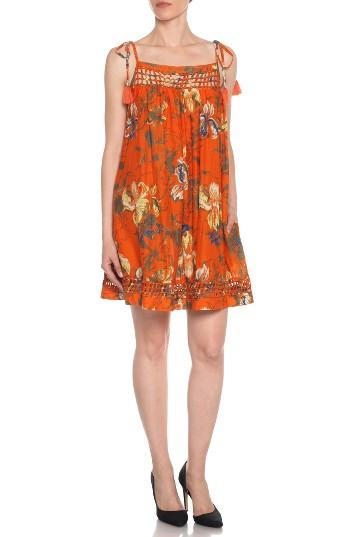 Women's Joe's Layla Cotton & Silk Babydoll Dress - Orange