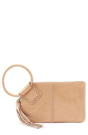 Hobo Sable Calfskin Leather Clutch - Metallic