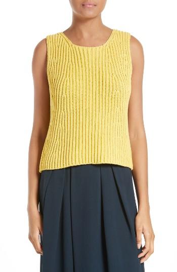 Women's Vince Rib Knit Tank - Yellow