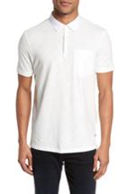 Men's Good Man Brand Slub Jersey Cotton Polo Shirt - White