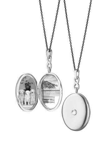 Women's Monica Rich Kosann White Sapphire Locket Necklace