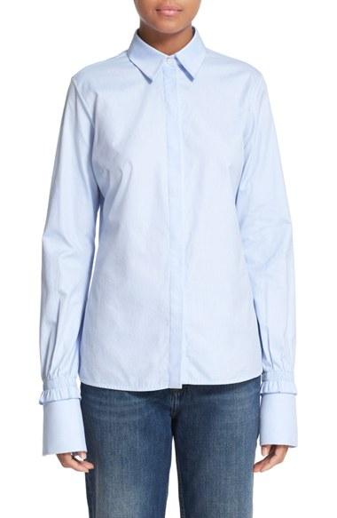 Women's Victoria, Victoria Beckham Smocked Cuff Shirt