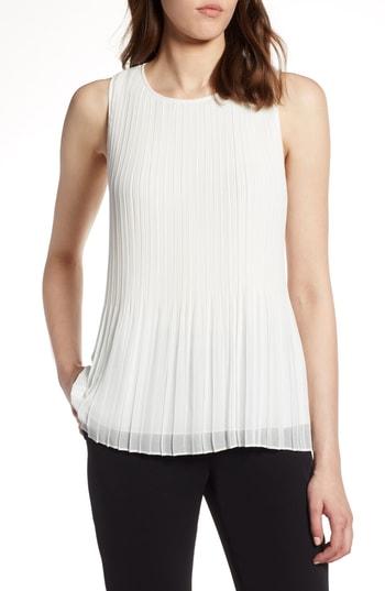 Women's Halogen Pleated Top - Ivory