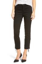 Women's Nydj Lace-up Stretch Ankle Pants - Black