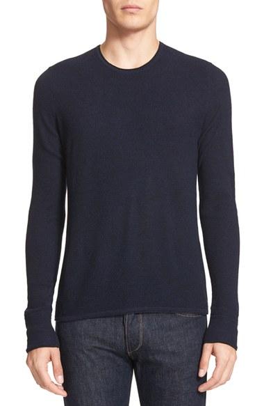 Men's Rag & Bone 'giles' Lightweight Merino Wool Pullover, Size - Blue