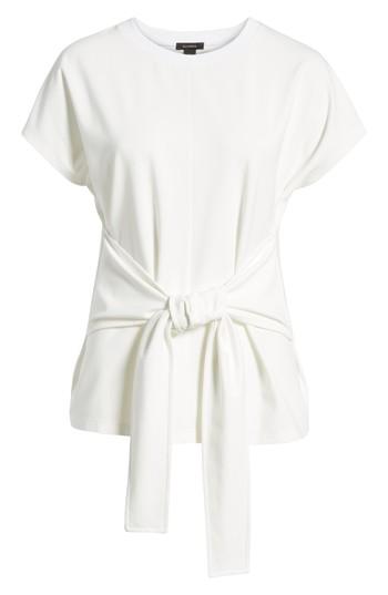 Women's Halogen Wrap Detail Stretch Knit Top - Ivory