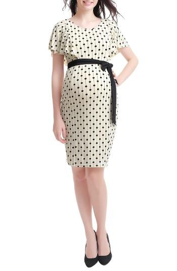Women's Kimi And Kai Makayla Maternity/nursing Dress - Beige