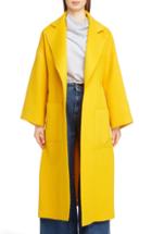 Women's Loewe Wool & Cashmere Wrap Coat - Yellow