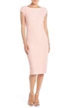 Petite Women's Maggy London Lace Detail Crepe Sheath Dress P - Pink