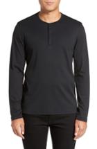 Men's Calibrate Refined Cotton Henley - Black