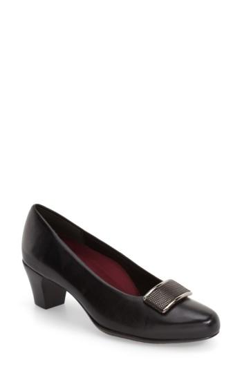 Women's Munro 'mara' Block Heel Pump .5 M - Black