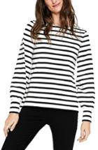 Women's Boden Blouson Sleeve Breton Stripe Top - Blue