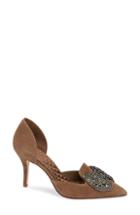 Women's Tory Burch Esme Embellished D'orsay Pump M - Brown