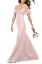 Women's Wtoo Amour Lace Off The Shoulder Gown - Pink