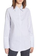 Women's Lewit Exaggerated Cuff Stripe Shirt