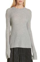 Women's Vince Ribbed Cashmere Sweater - Grey